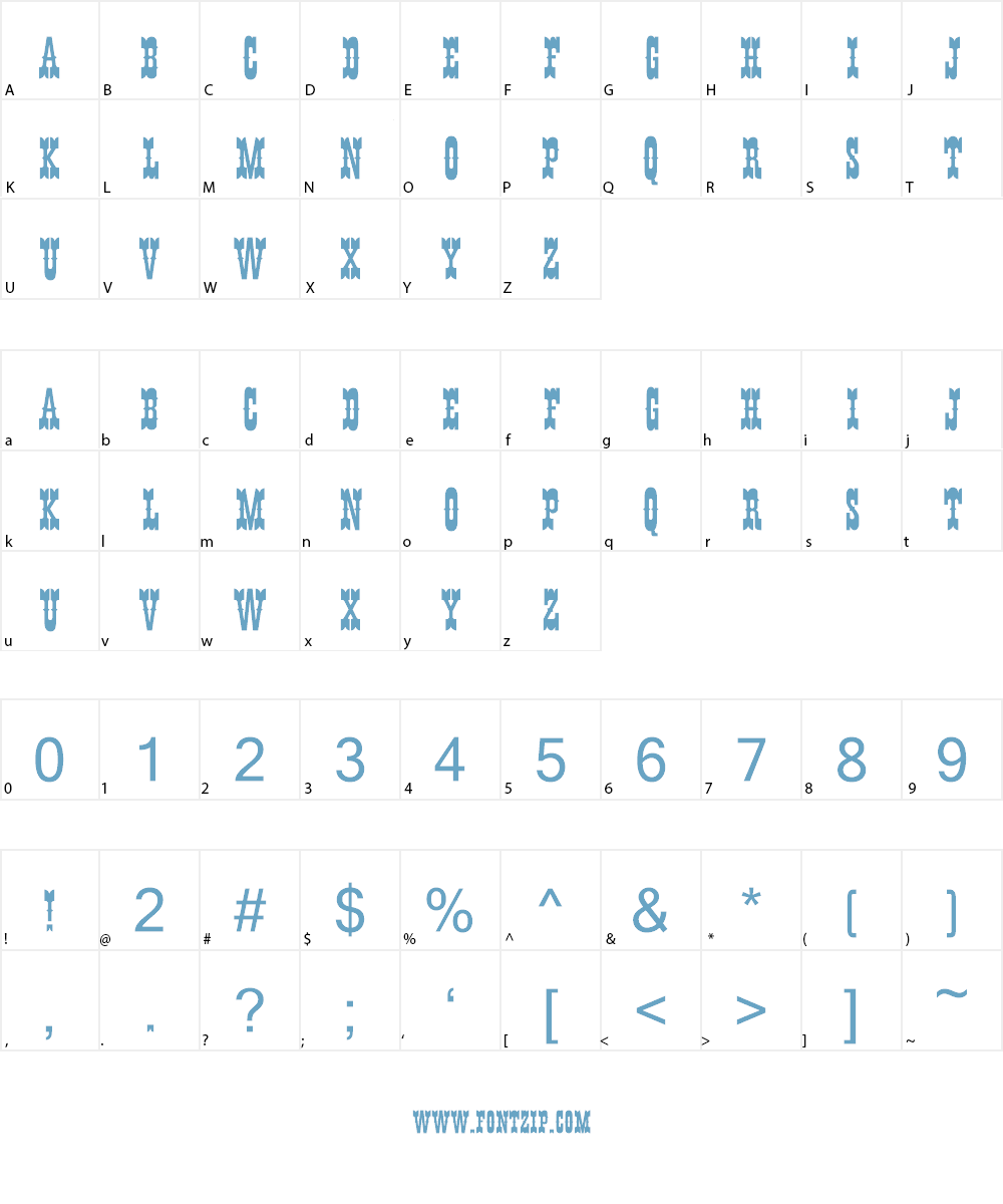 HFF Young Wanna Font Character